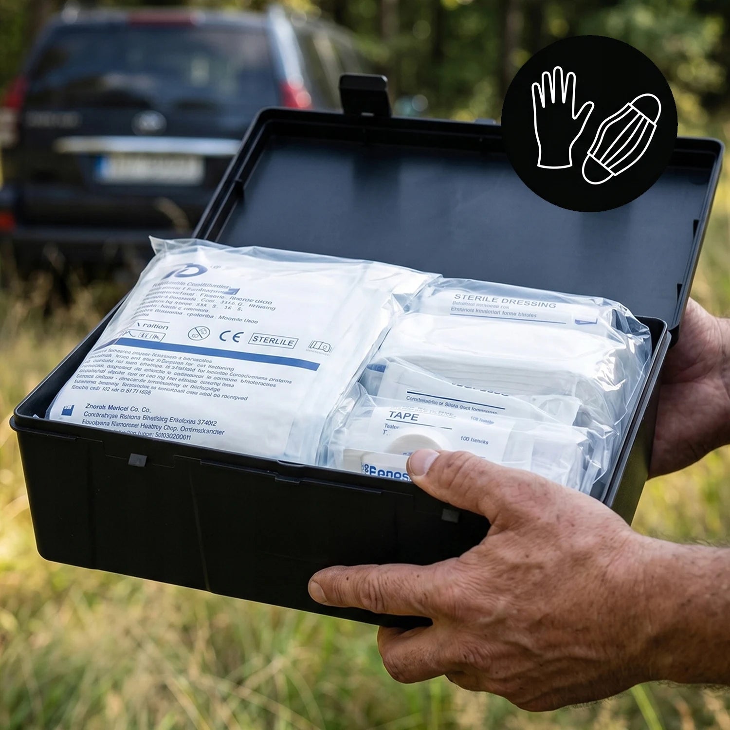 Kit de Premiers Secours Voiture – Certifié Norme Européenne DIN 13164:2022